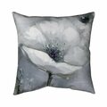 Fondo 20 x 20 in. Greyscale Flowers-Double Sided Print Indoor Pillow FO2772174